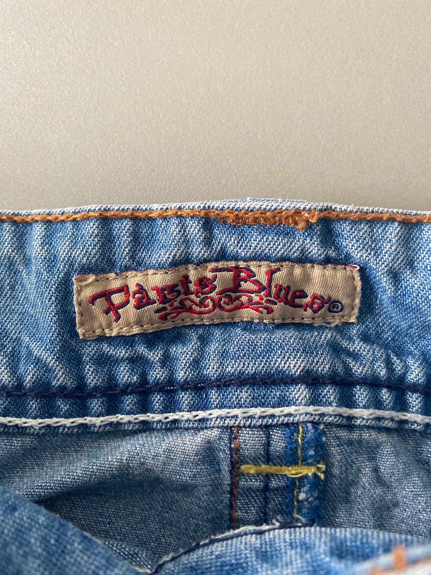 paris blues denim mini skirt