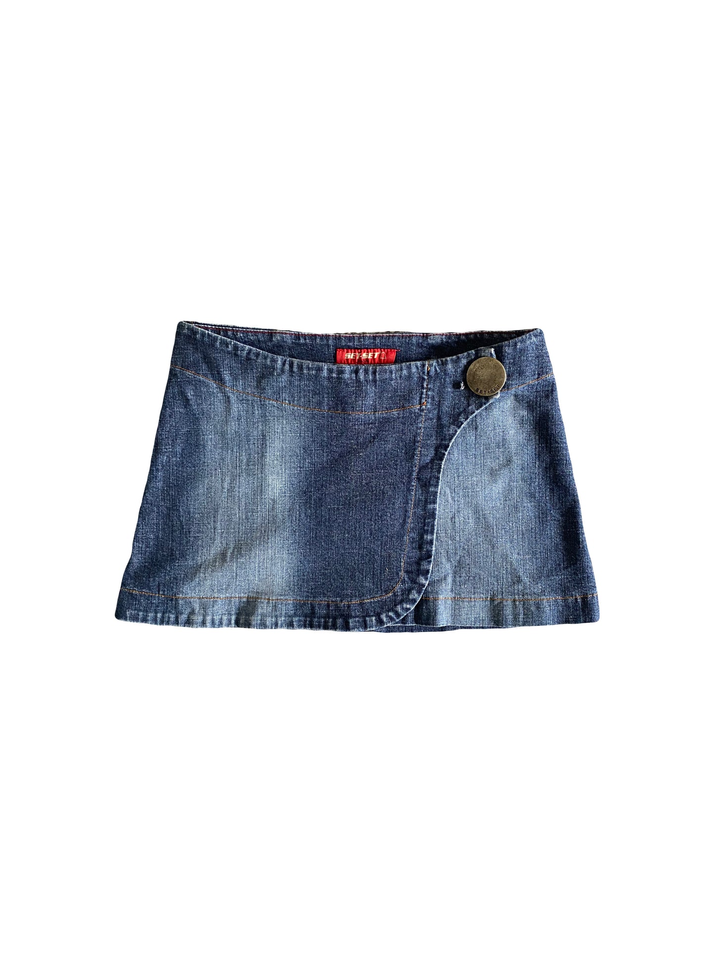 set-set denim mini skirt