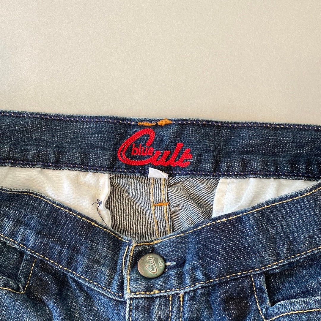 blue cult flared jeans