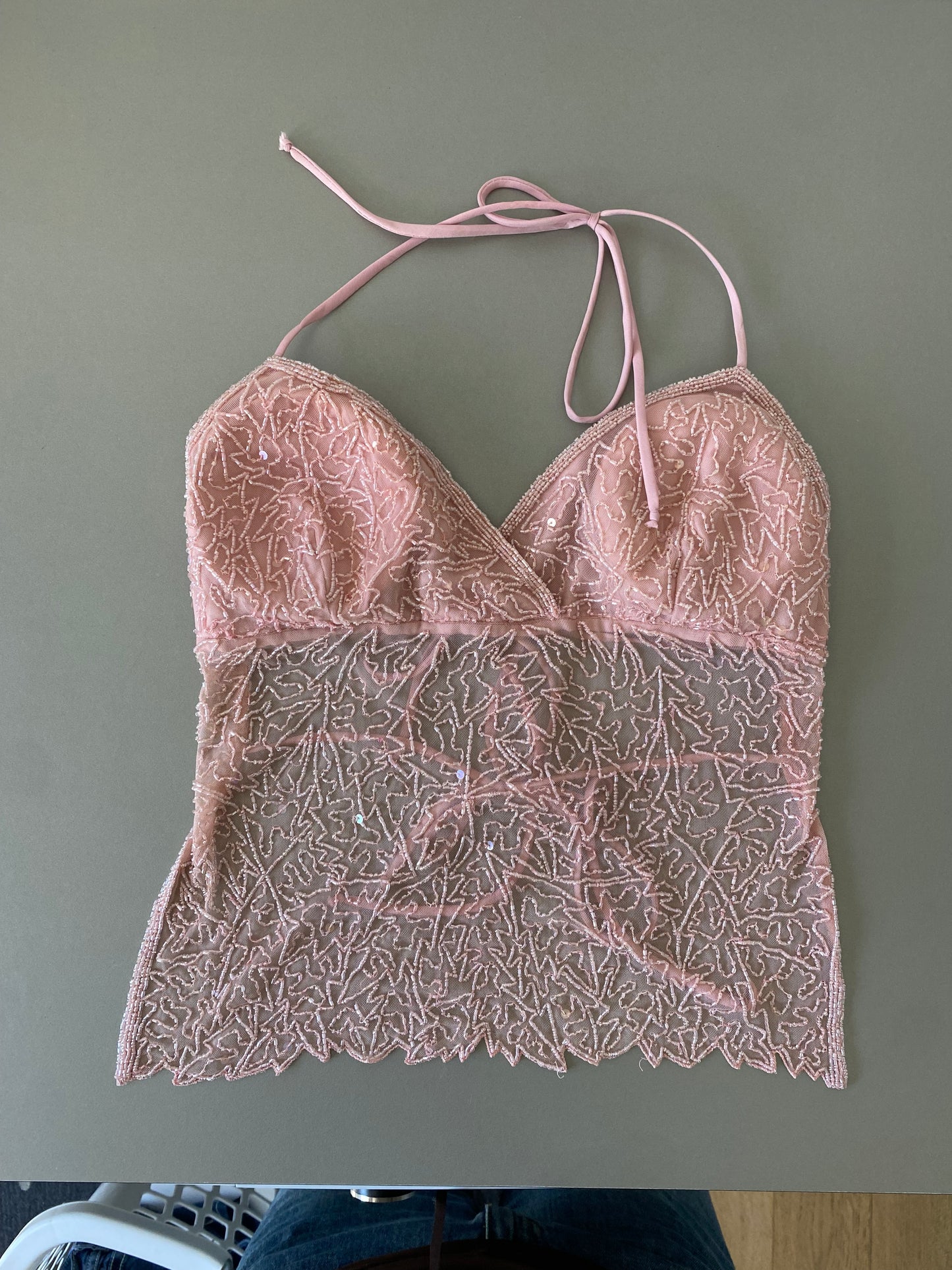 gorgeous pink bedazzeled top