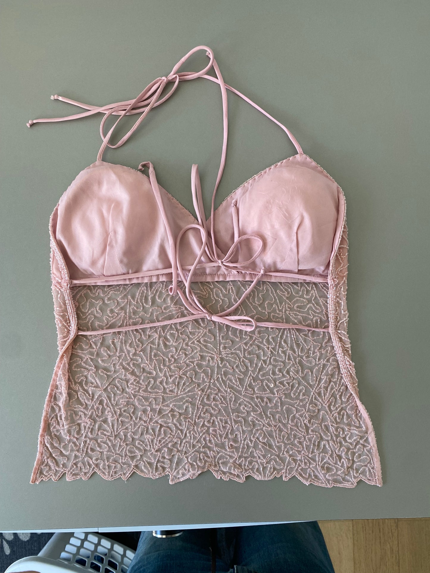 gorgeous pink bedazzeled top
