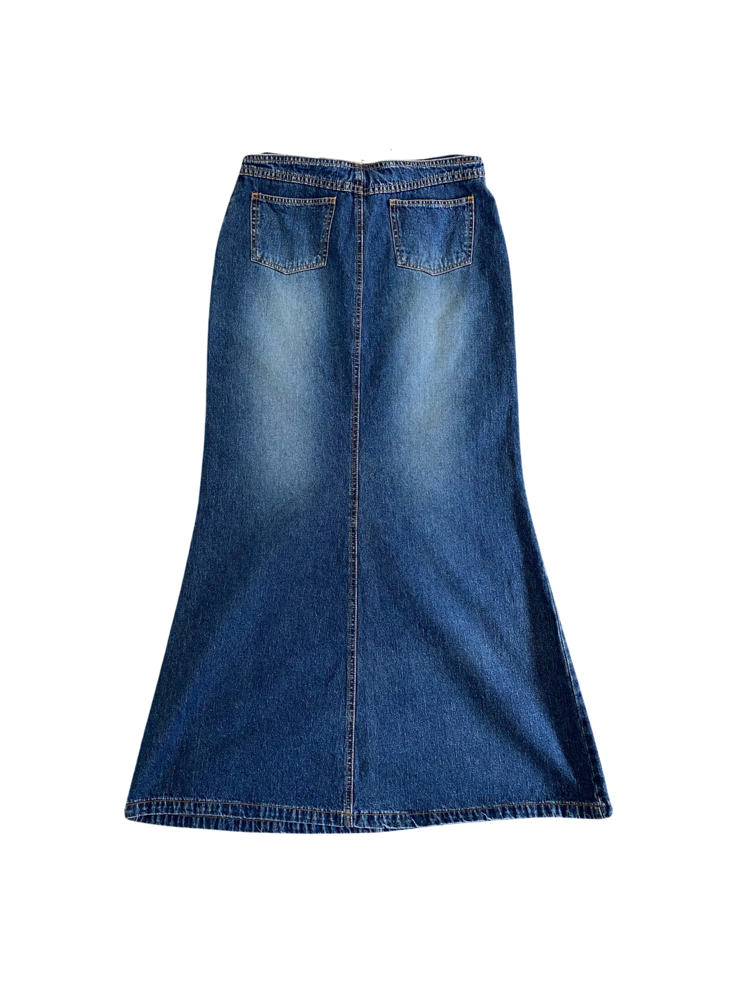 maxi denim skirt
