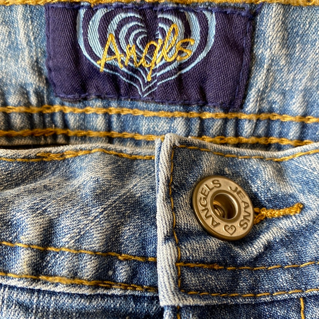 ♡ butterfly embroided angels jeans ♡