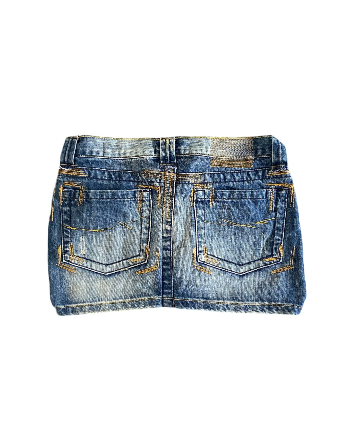 denim mini skirt