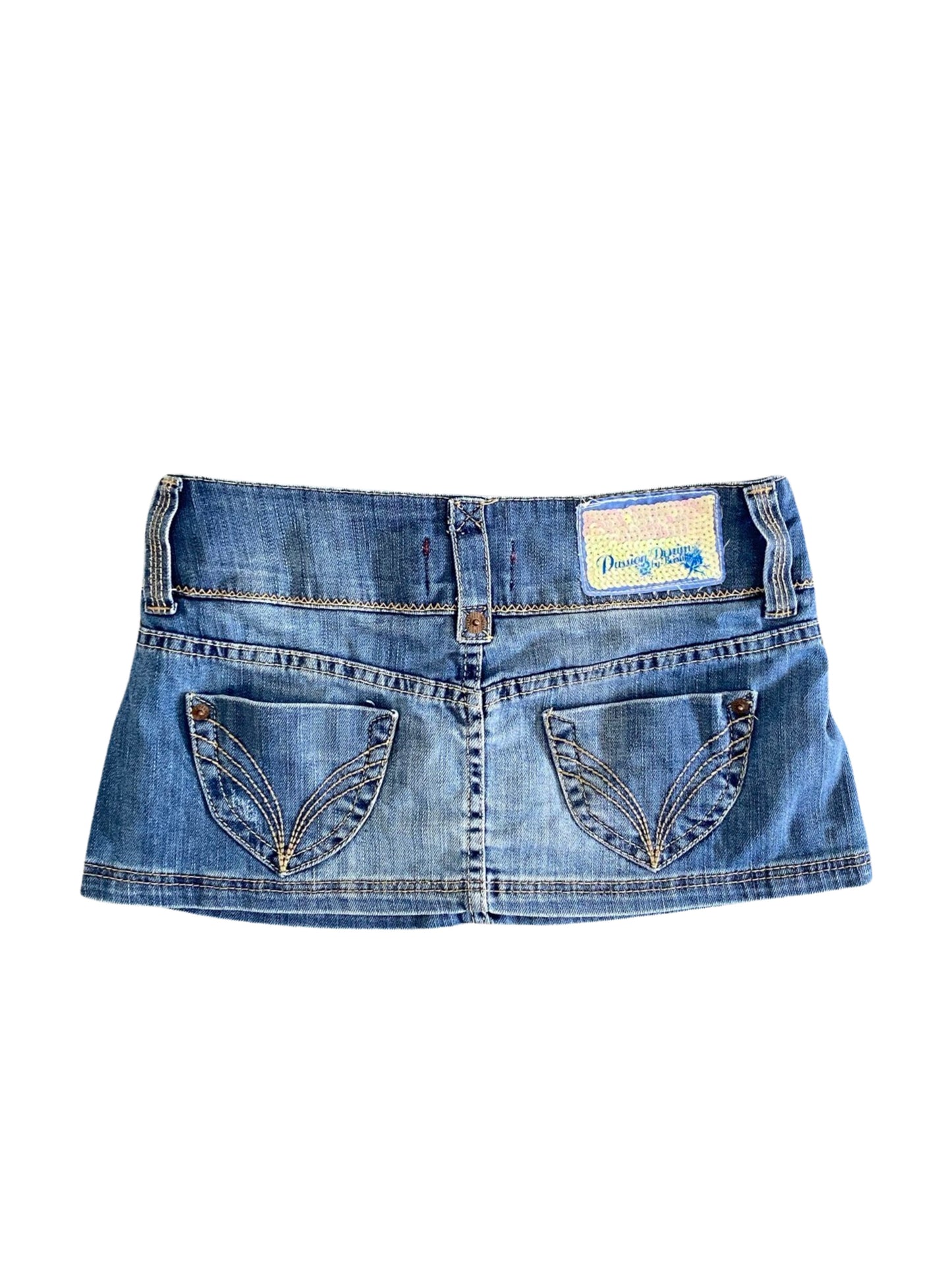 denim micro mini skirt