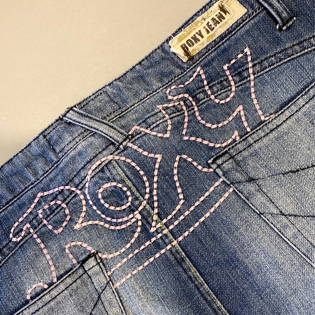 ♡ roxy denim mini skirt ♡