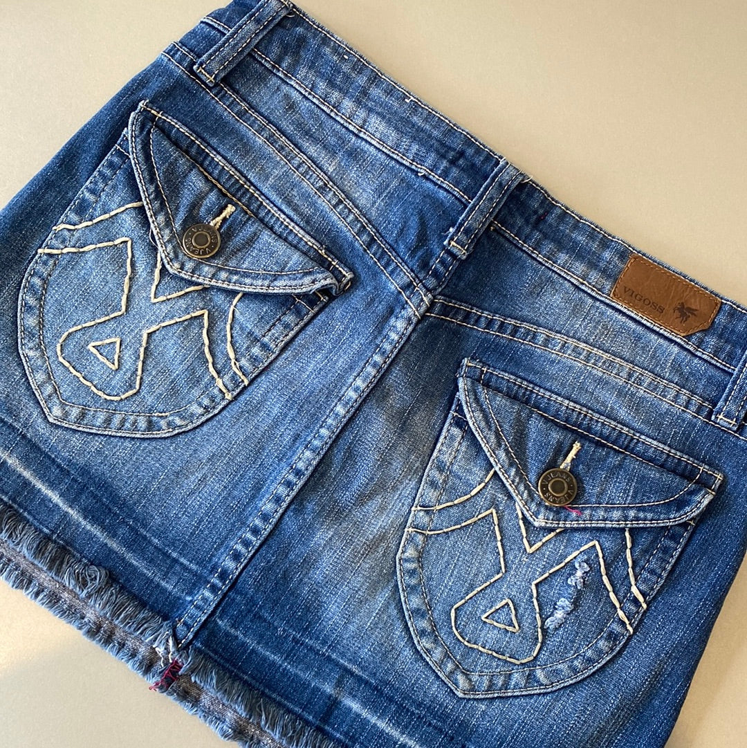 vigoss denim mini skirt