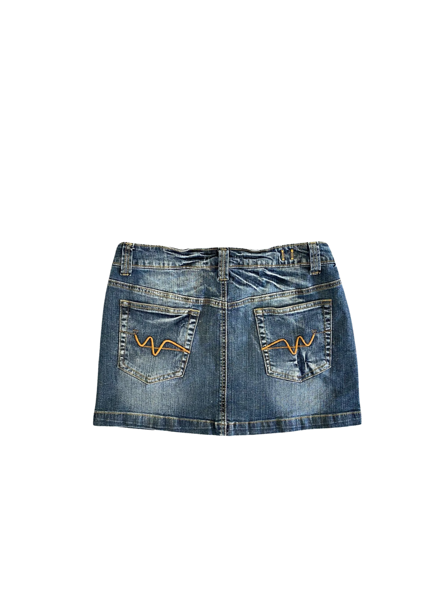 denim mini skirt