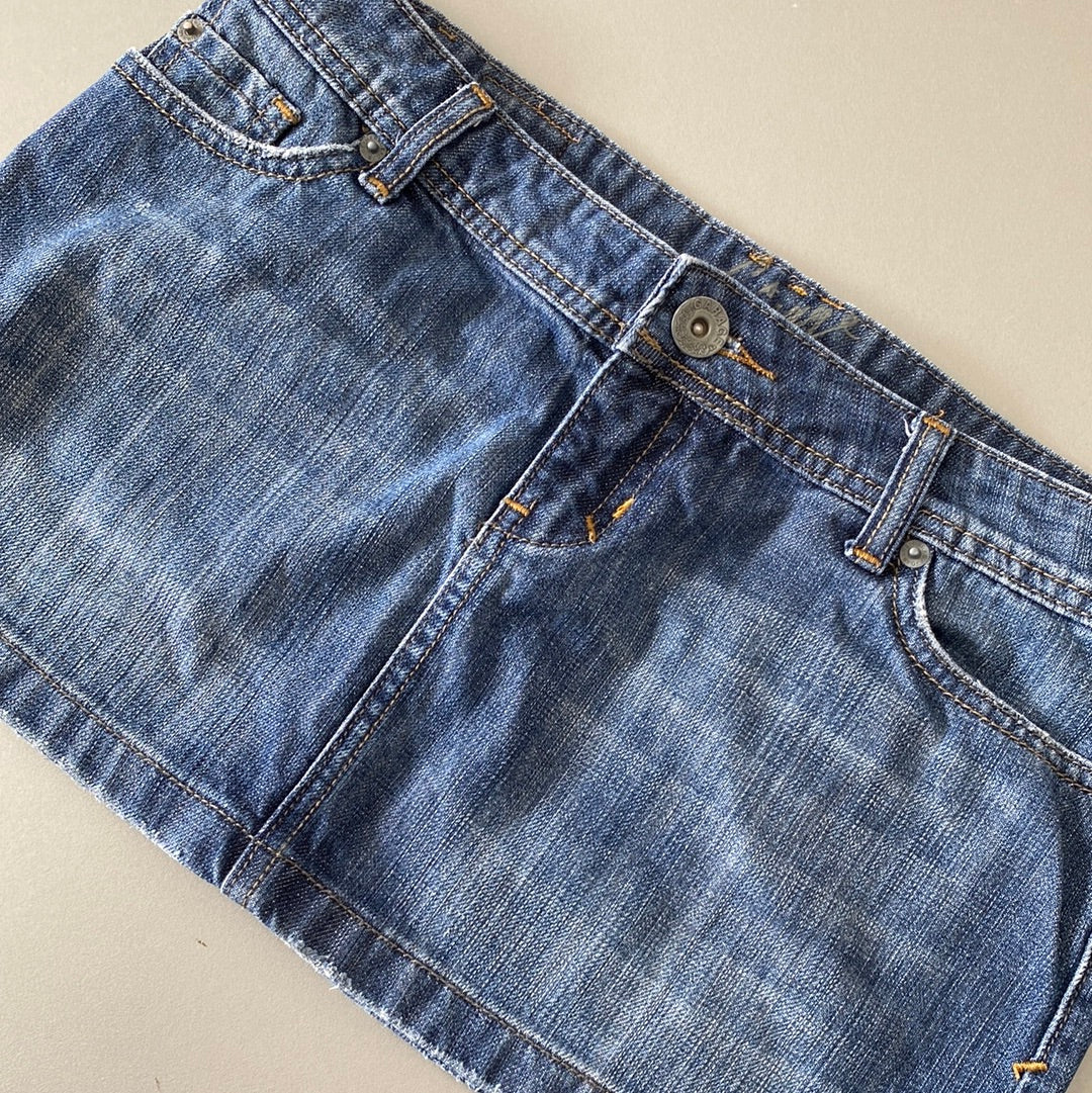 garage denim mini skirt