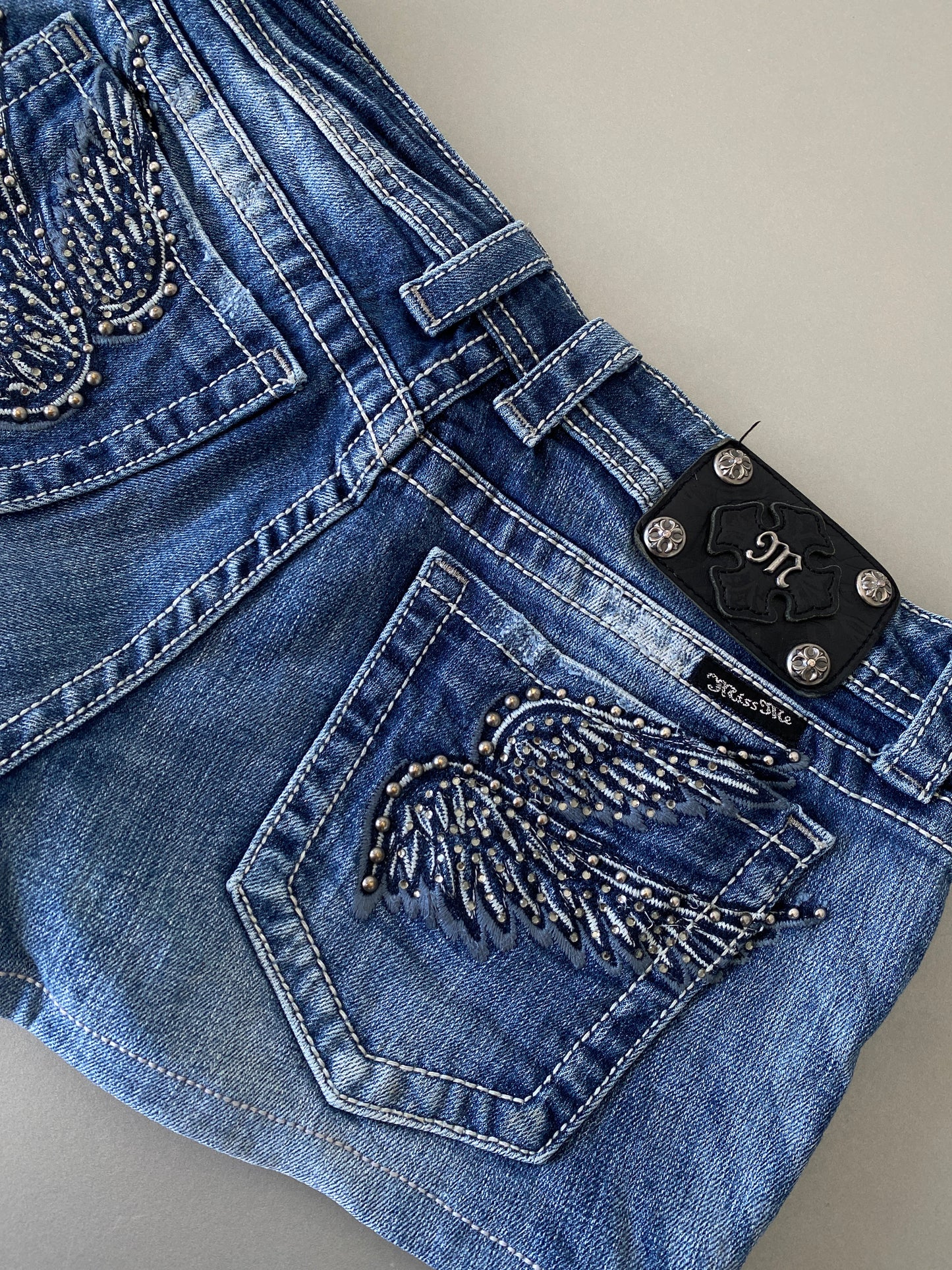 insane miss me angel wing mini shorts