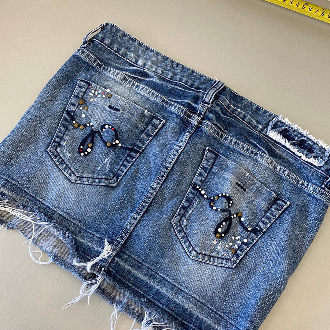 guess denim mini skirt