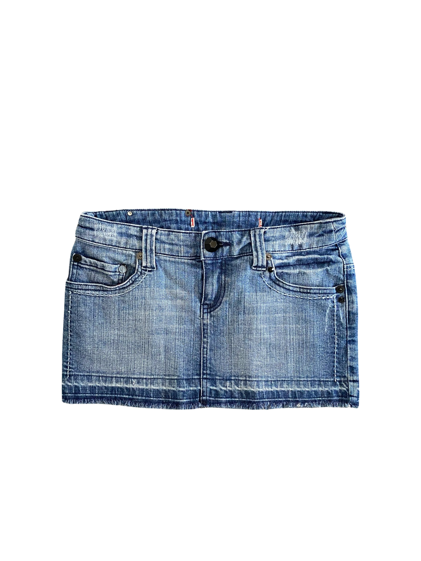 denim mini skirt