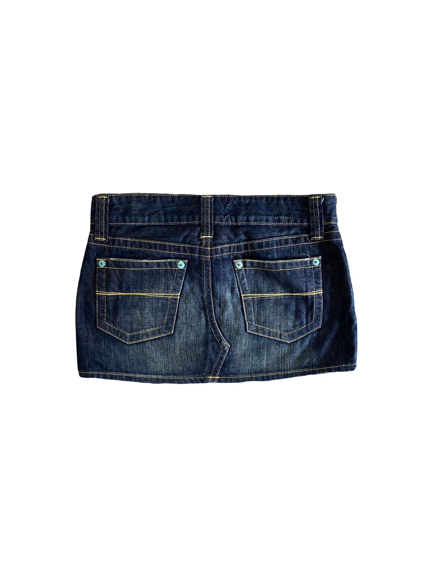 uniqlo denim mini skirt