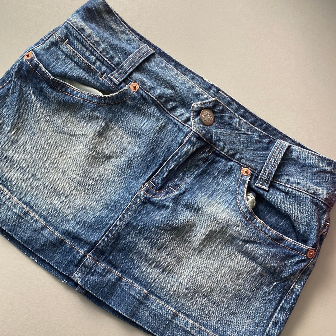 american eagle denim mini skirt