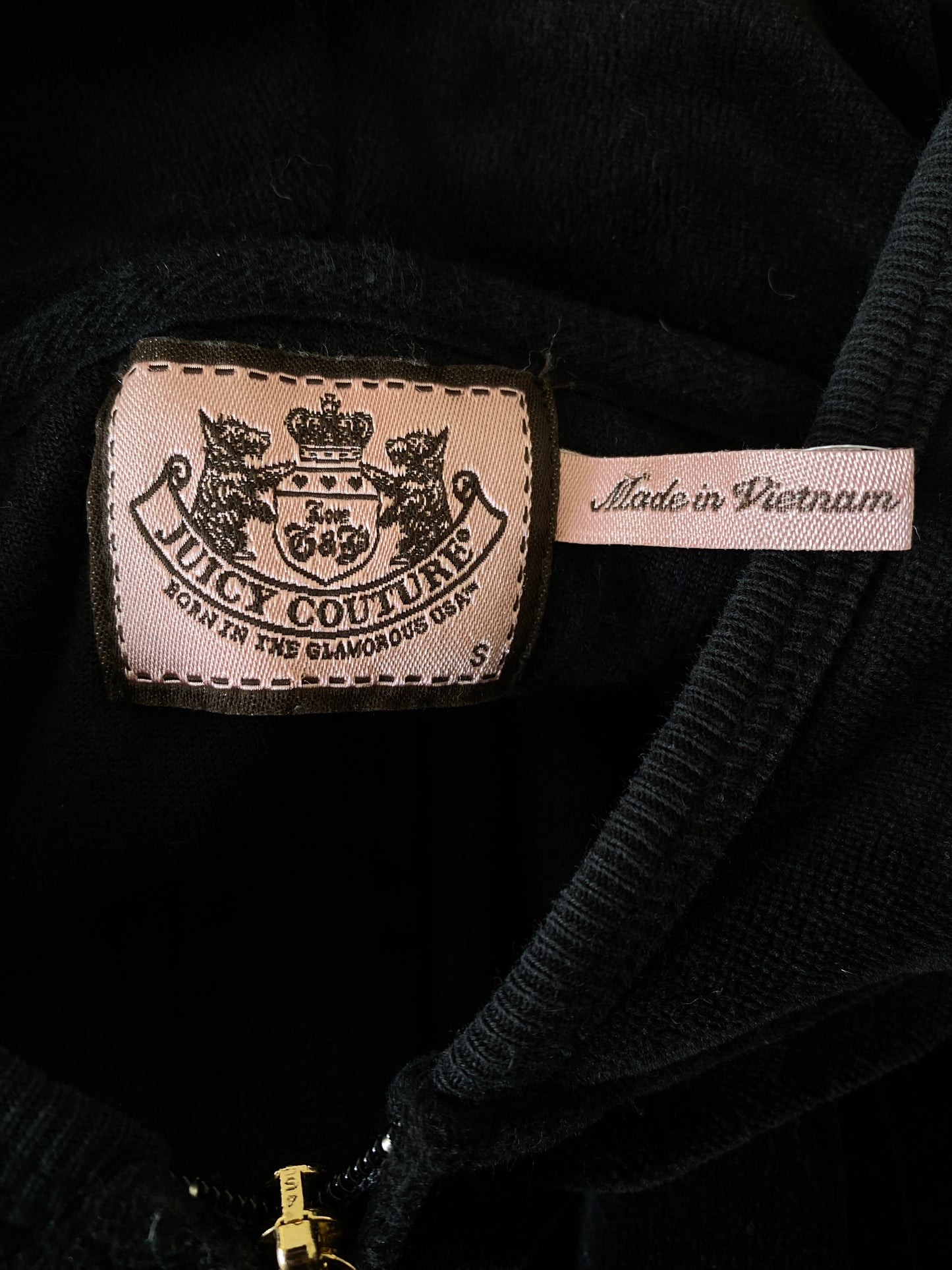 black juicy couture zip up