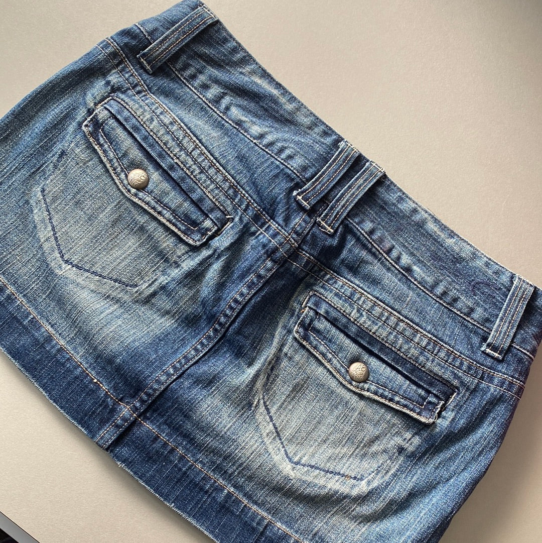 american eagle denim mini skirt