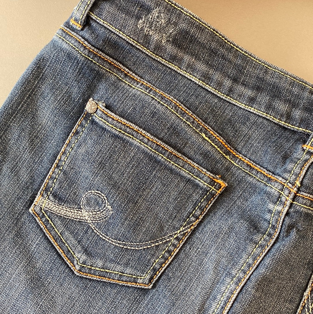 garage denim mini skirt