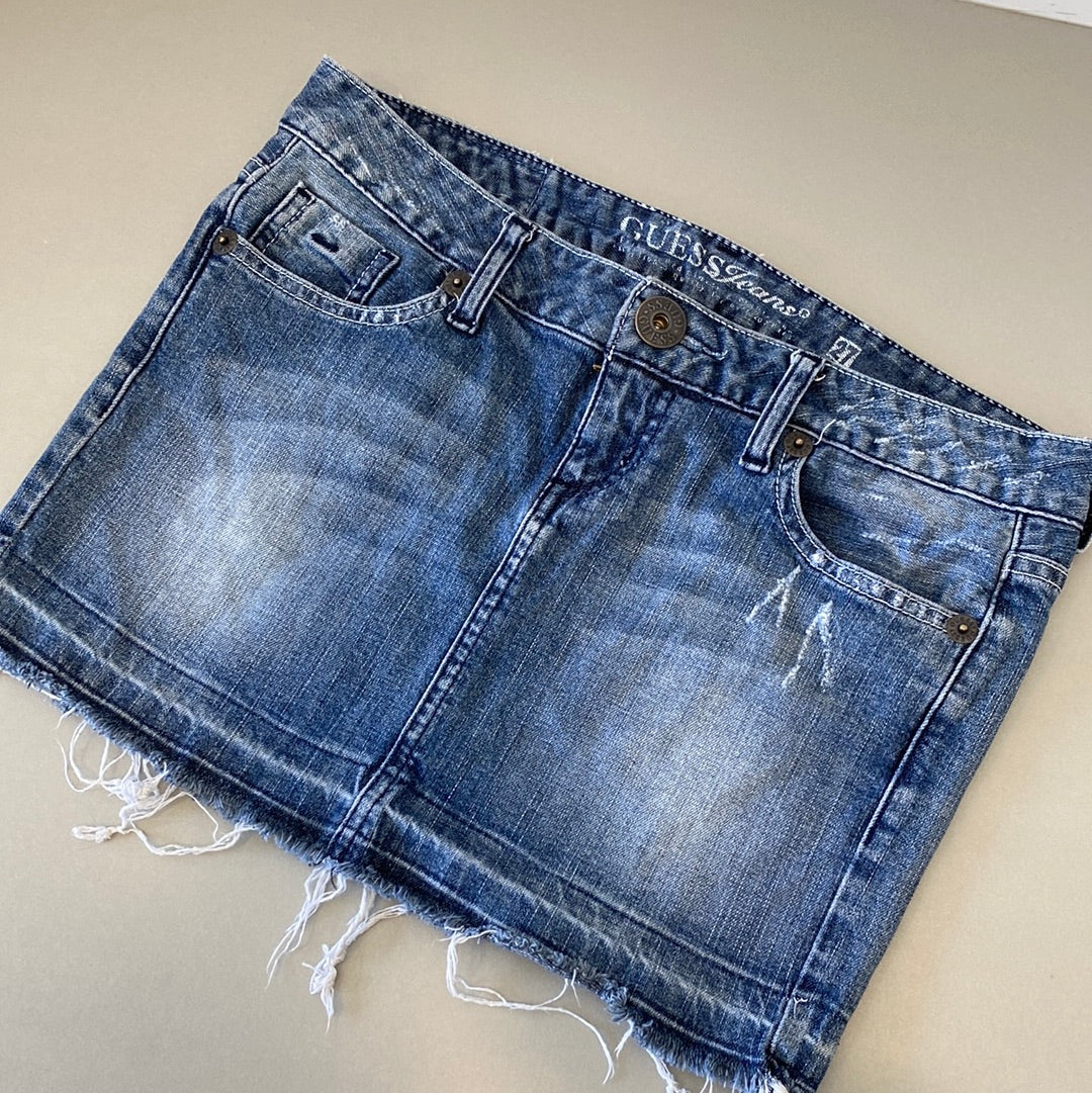 guess denim mini skirt