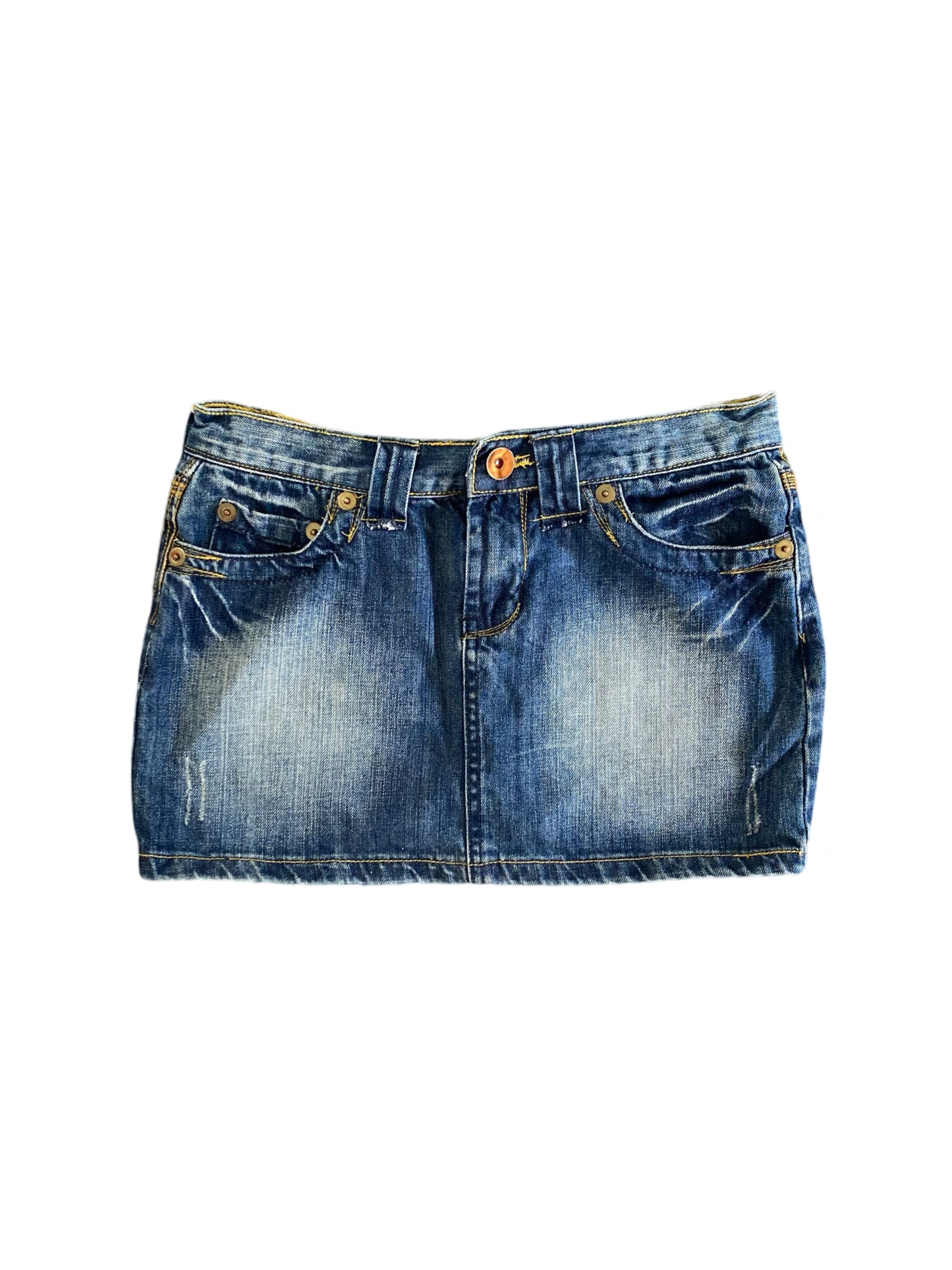 denim mini skirt