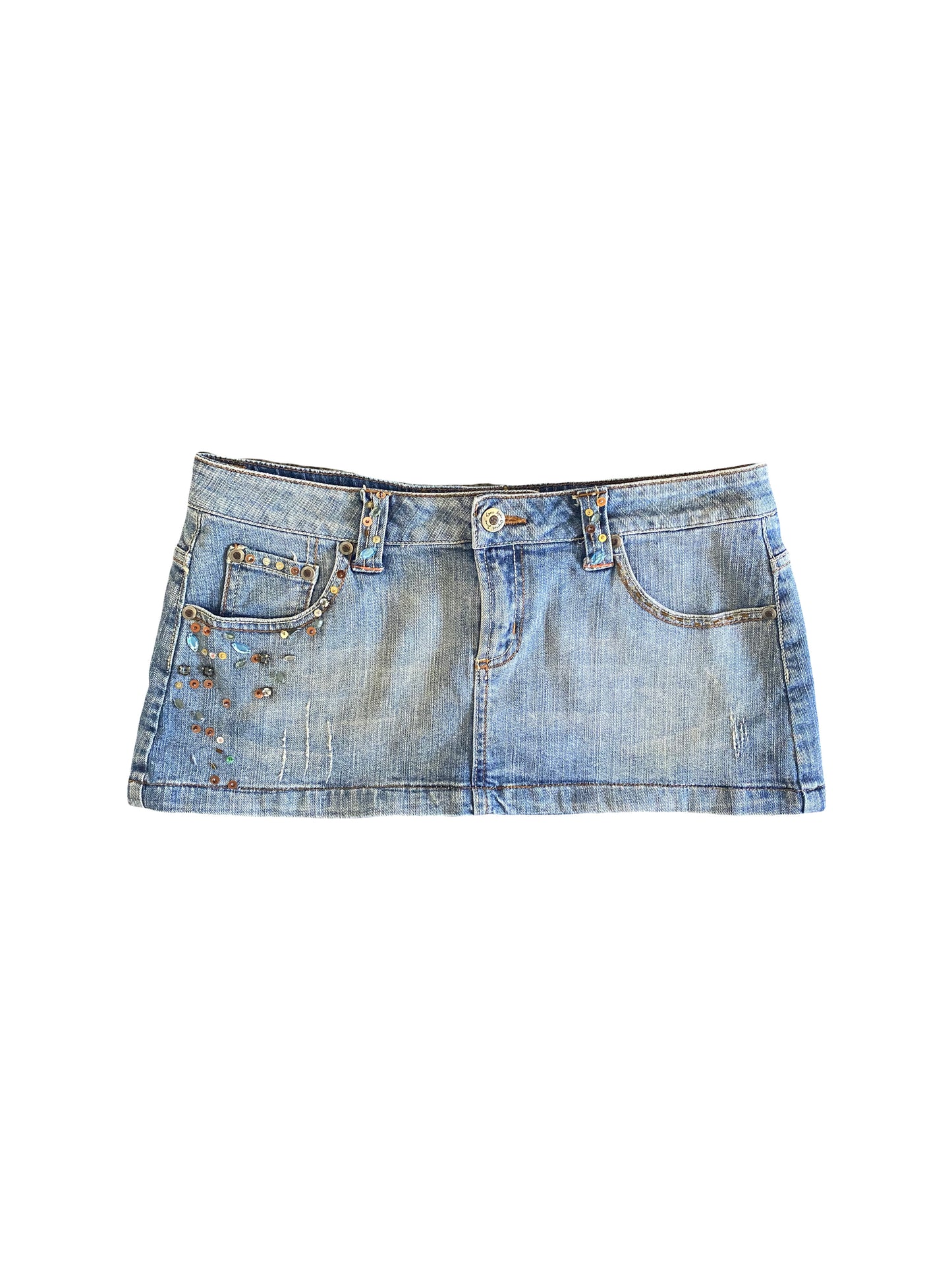 stone age denim mini skirt