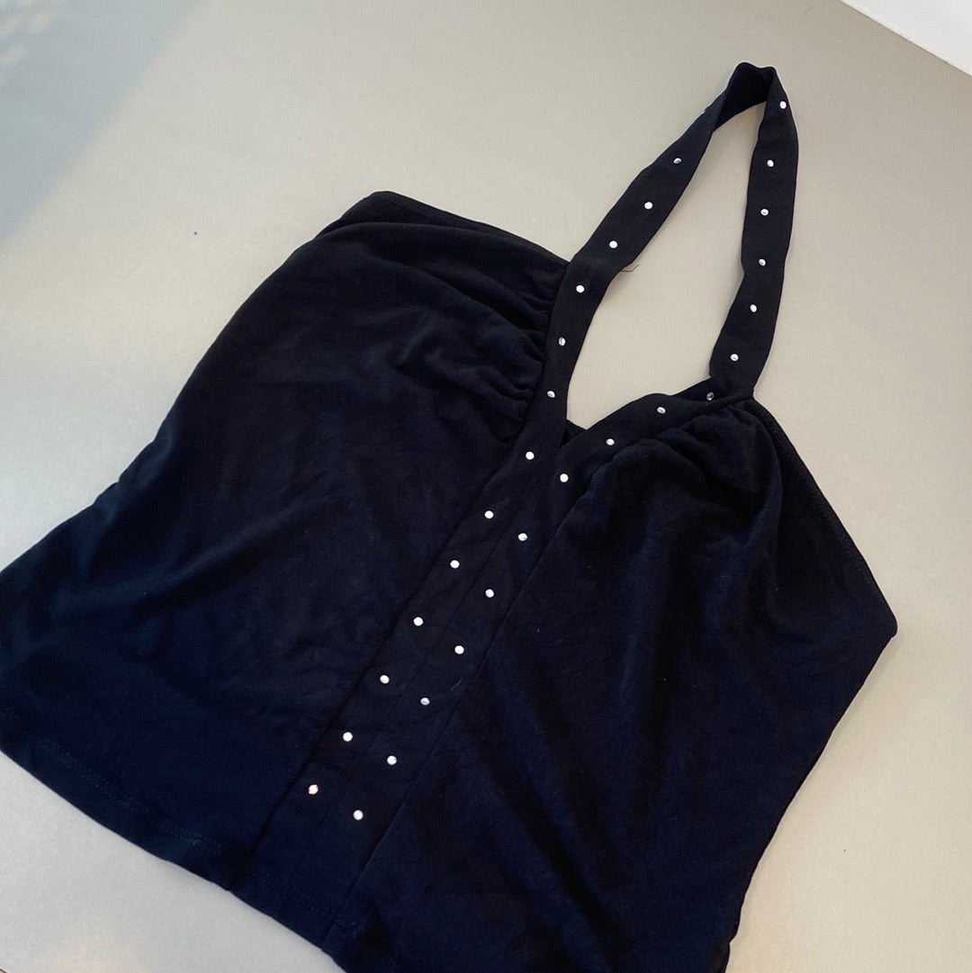 black halter top