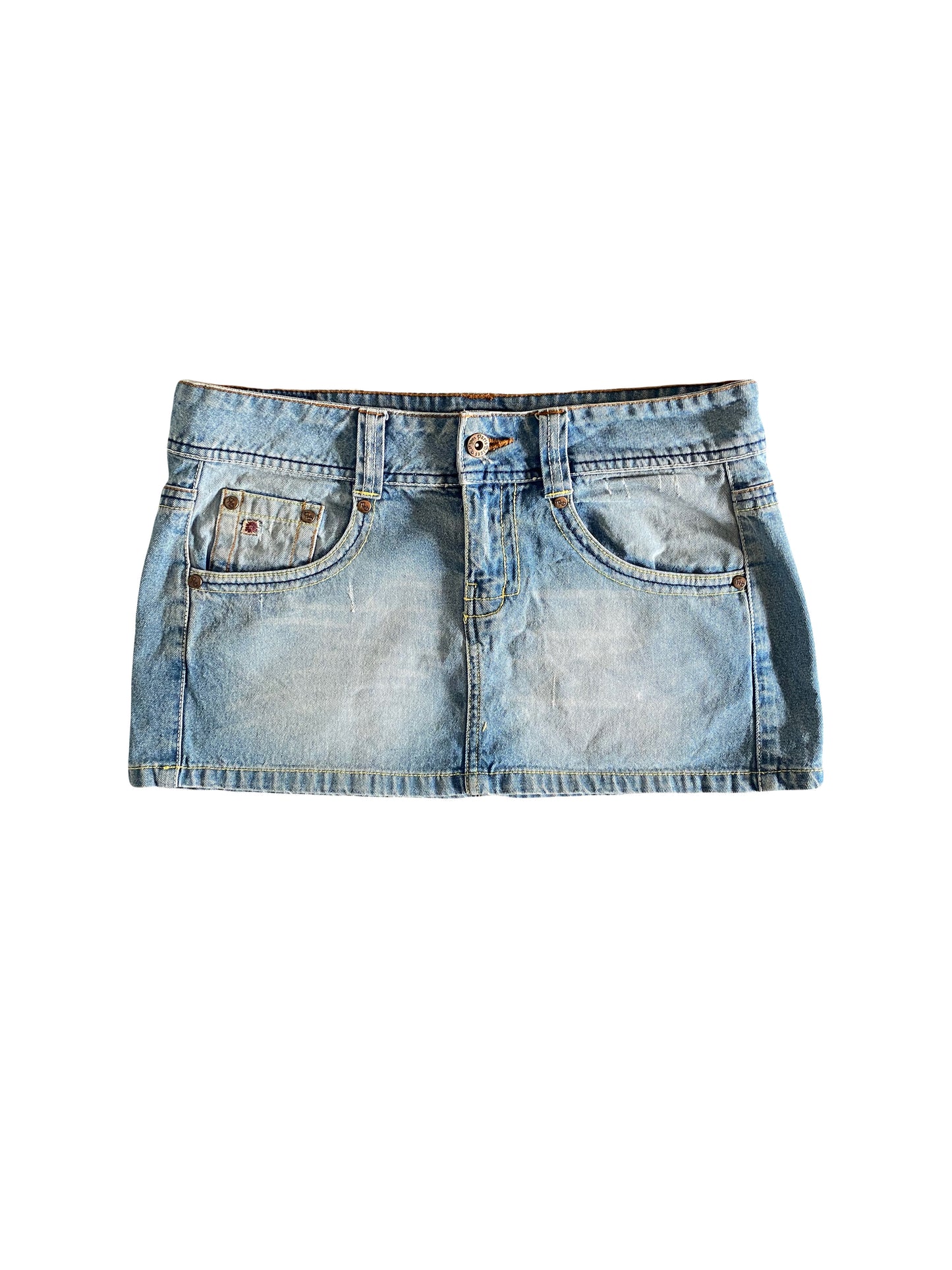 paris blues denim mini skirt