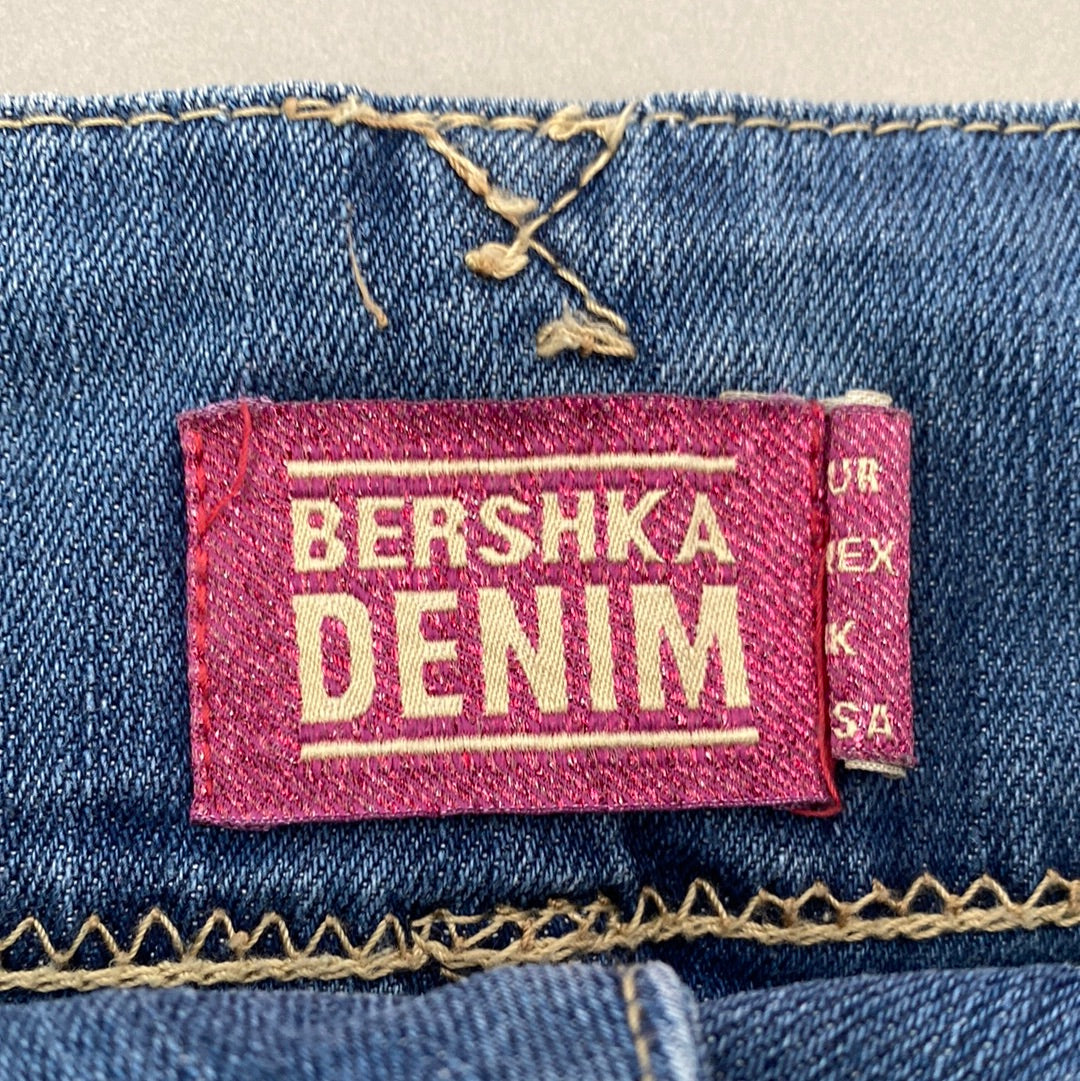 denim micro mini skirt
