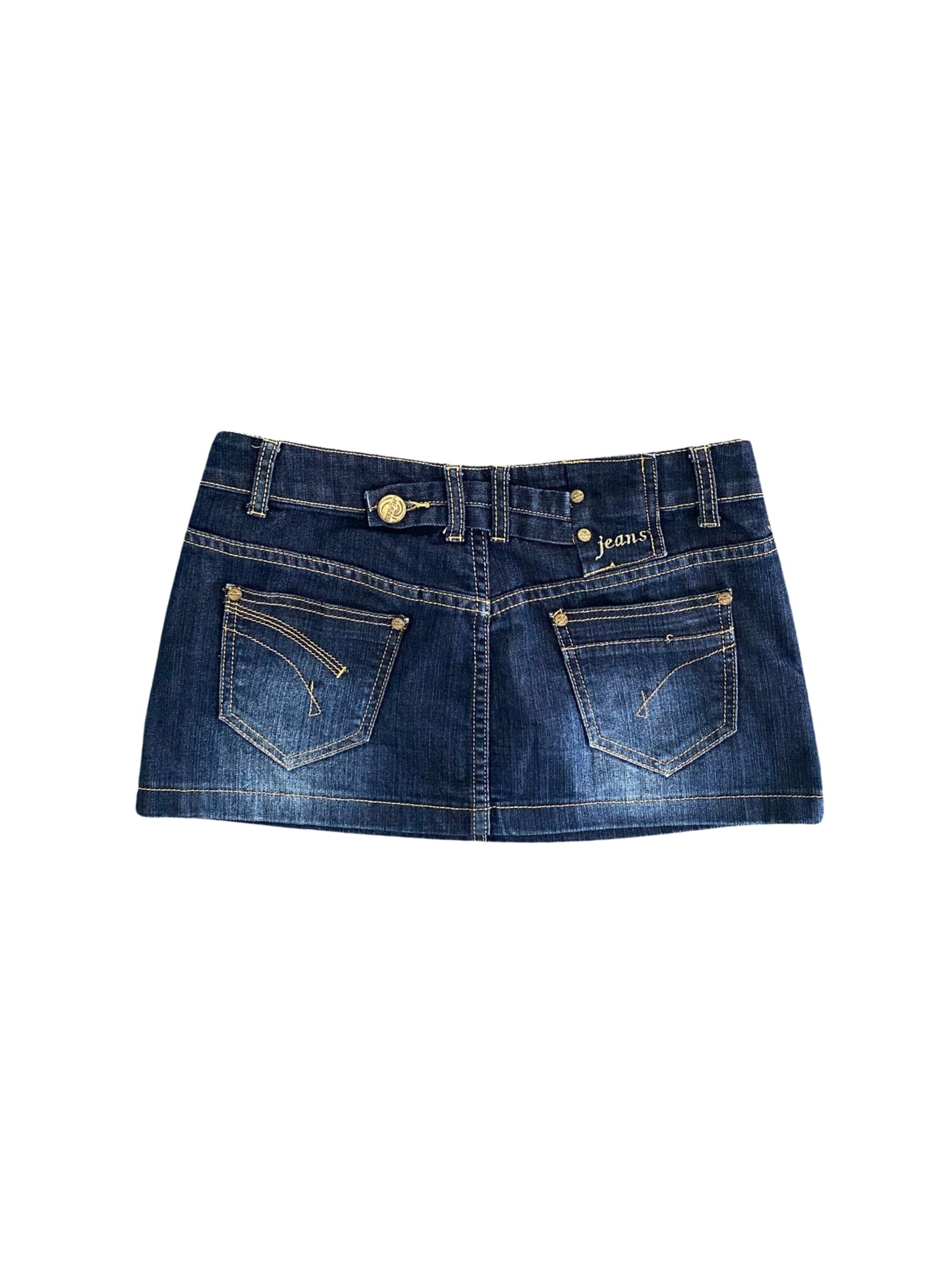 denim mini skirt