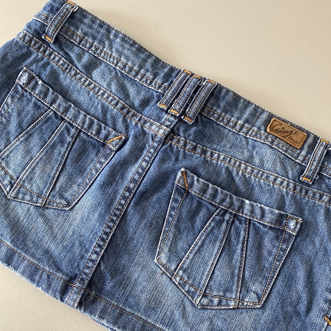 garage denim mini skirt