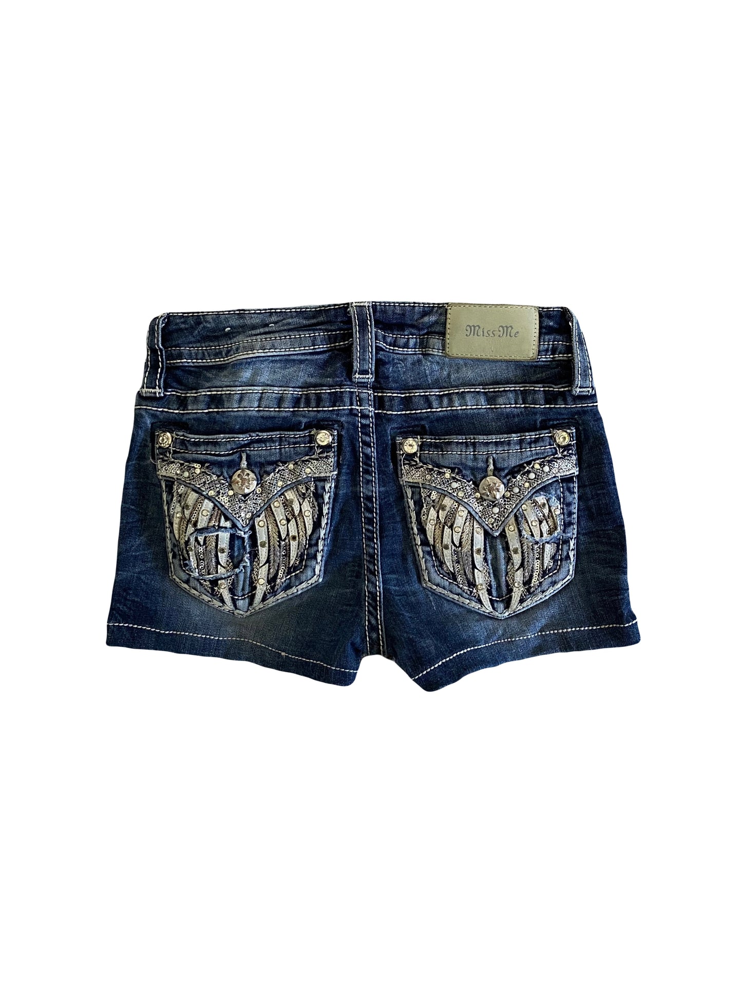 insane miss me angel wing mini shorts