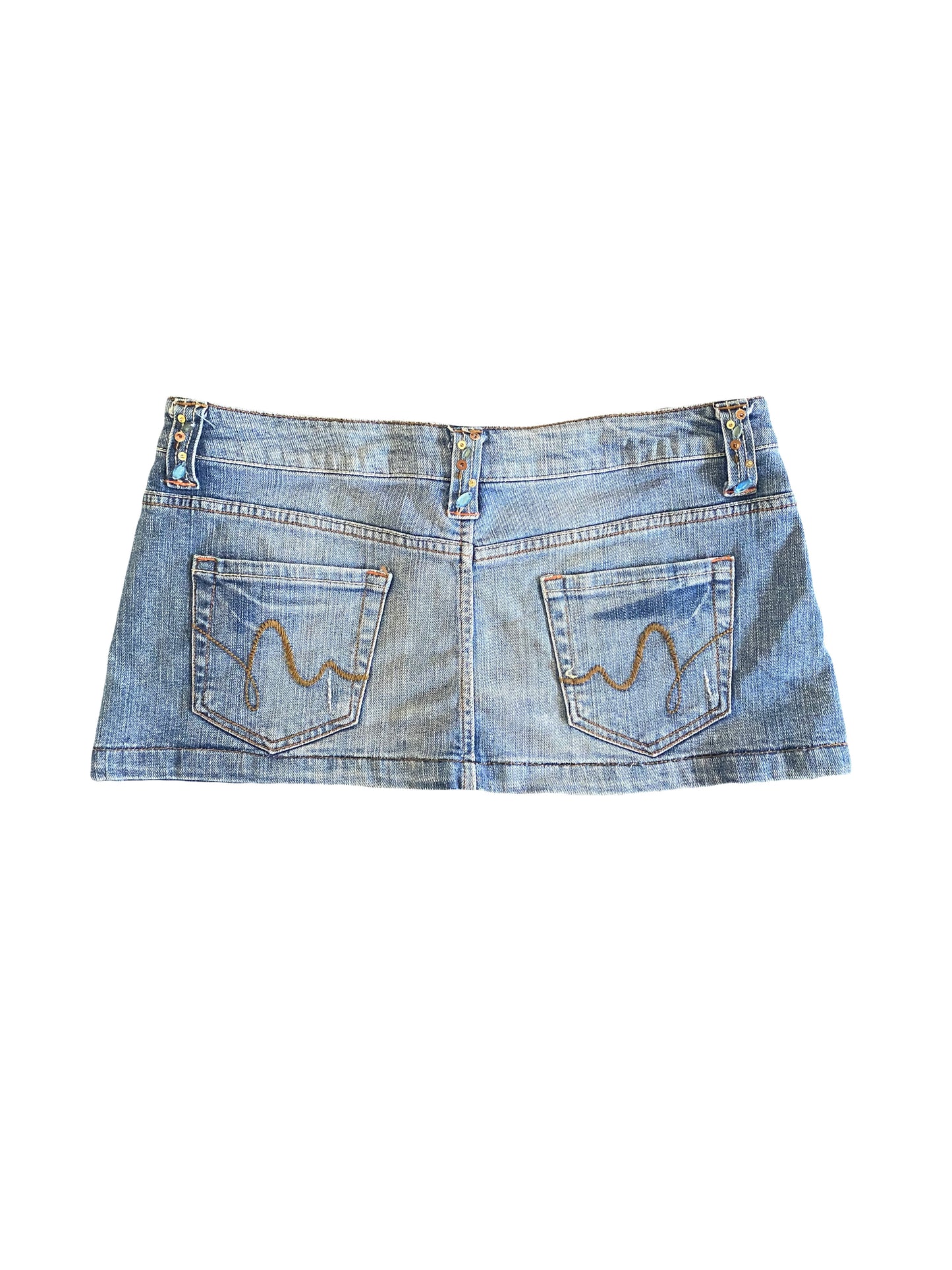 stone age denim mini skirt