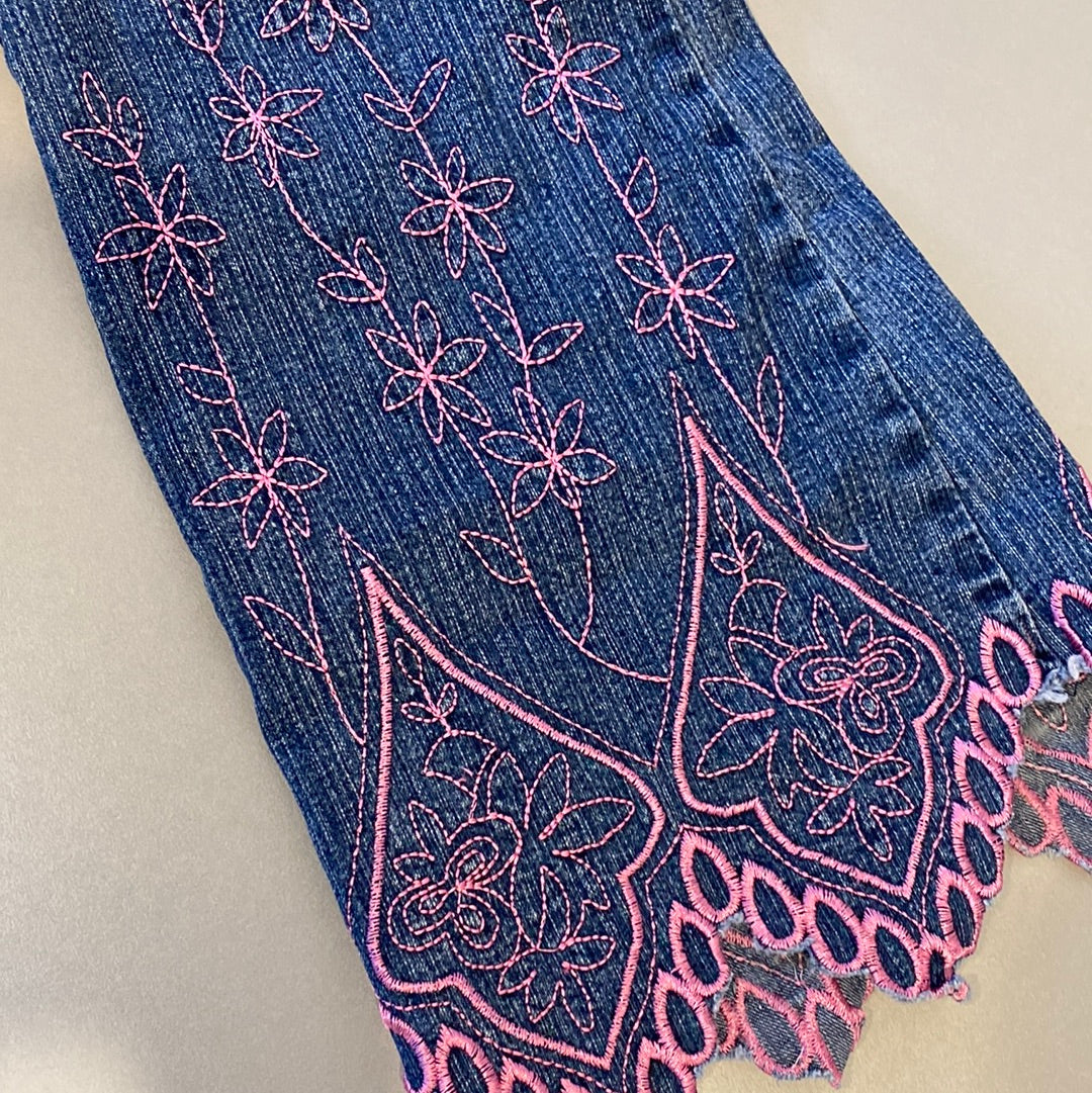 ♡embroided flared jeans♡