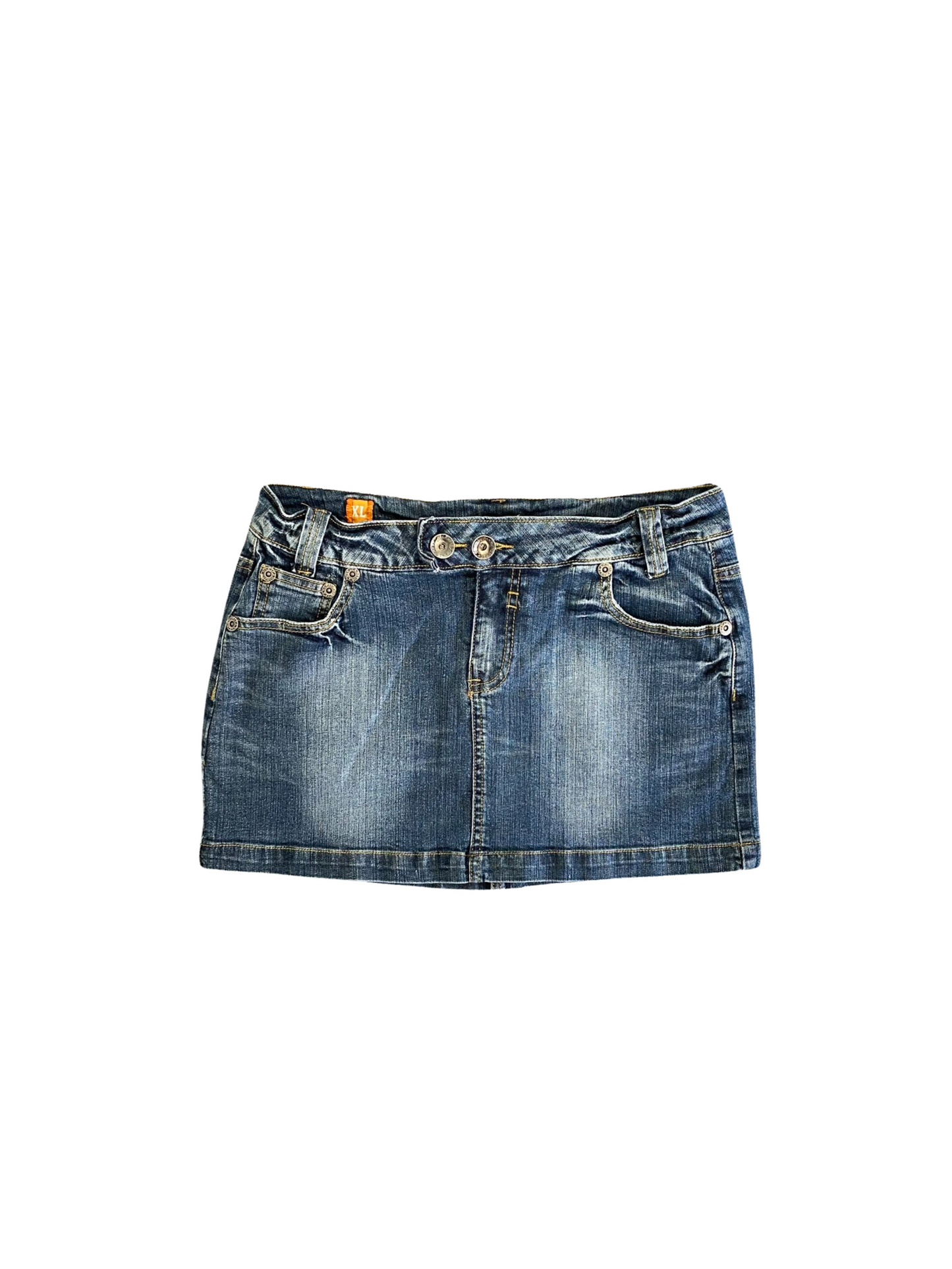 denim mini skirt