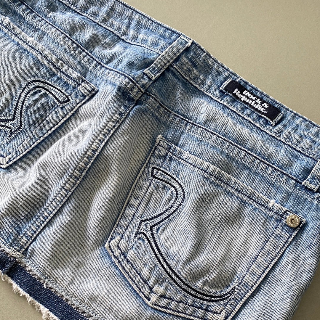 ♡ rock republic denim skirt ♡