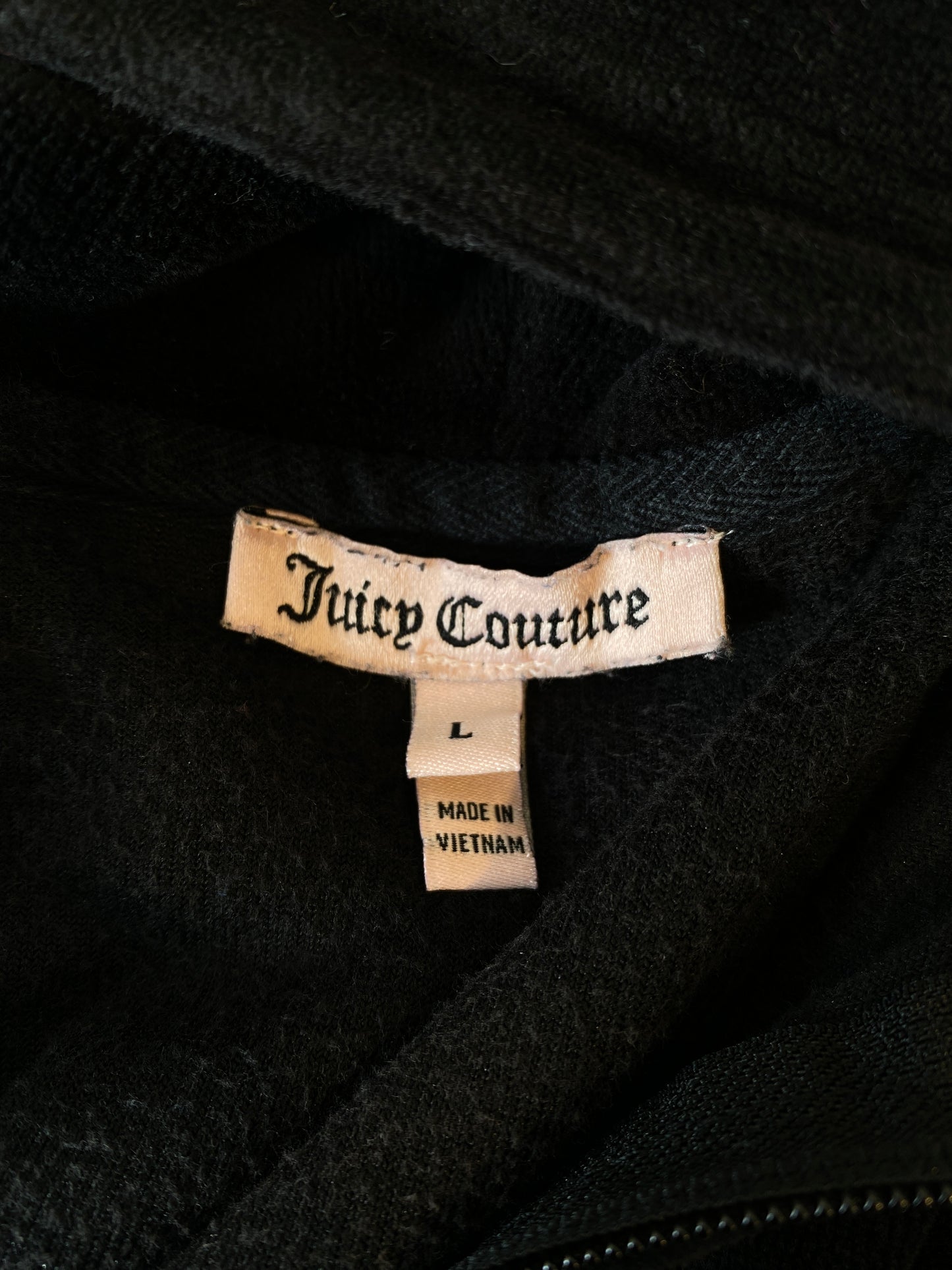 black juicy couture zip up