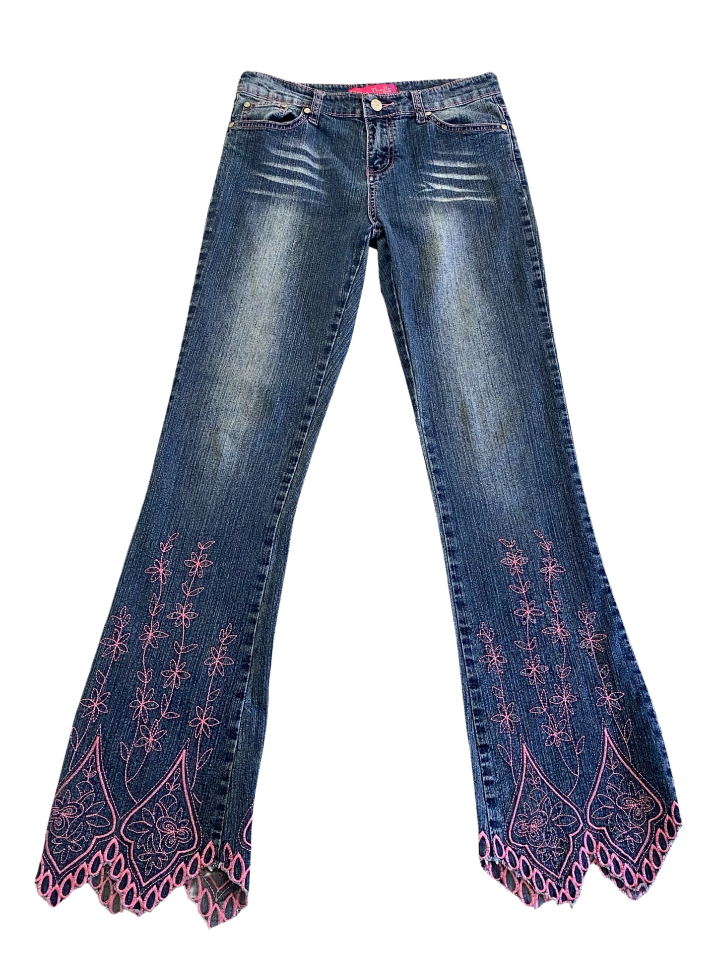 ♡embroided flared jeans♡