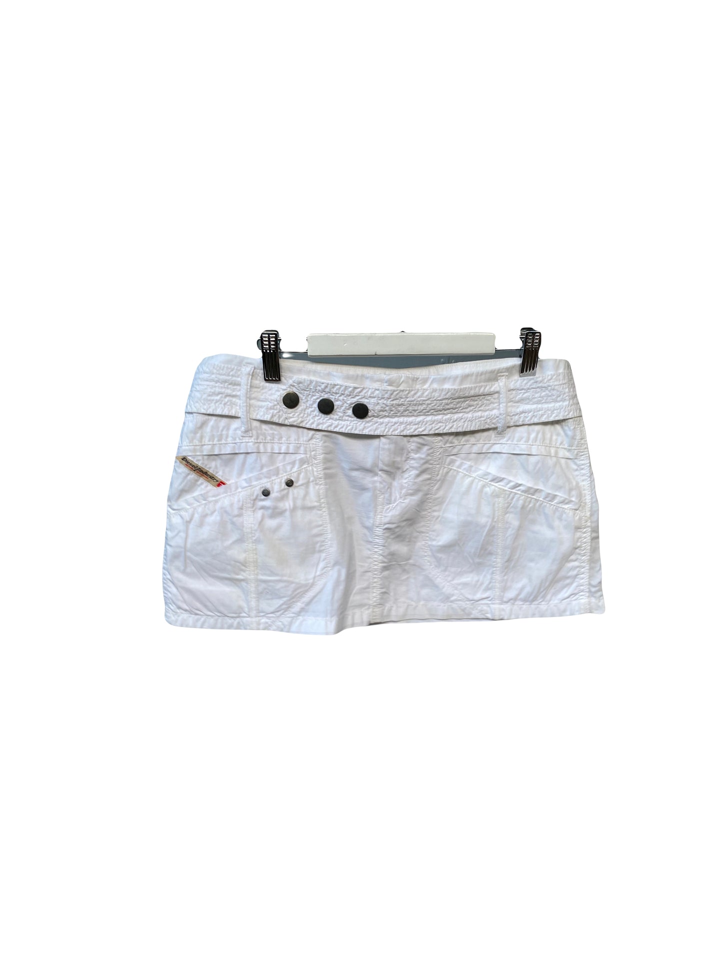 ♡white diesel mini skirt♡
