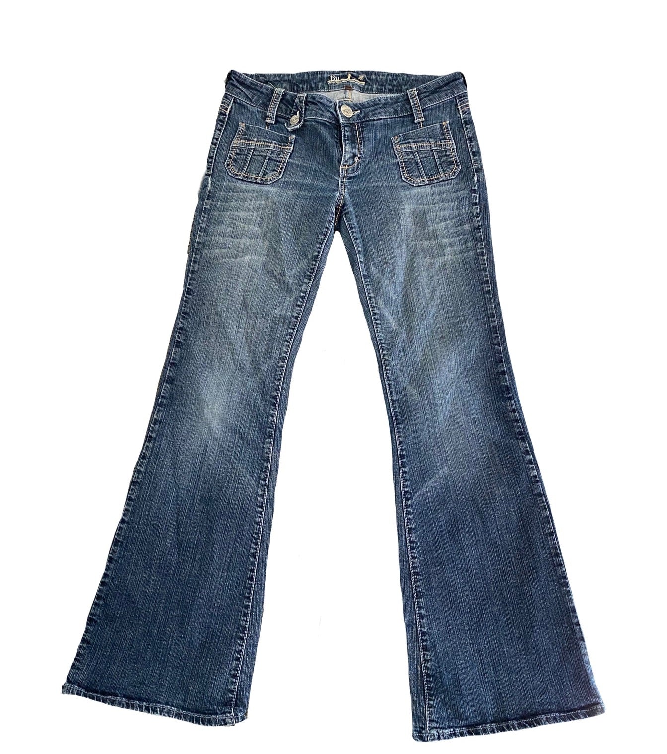 low rise flare jeans