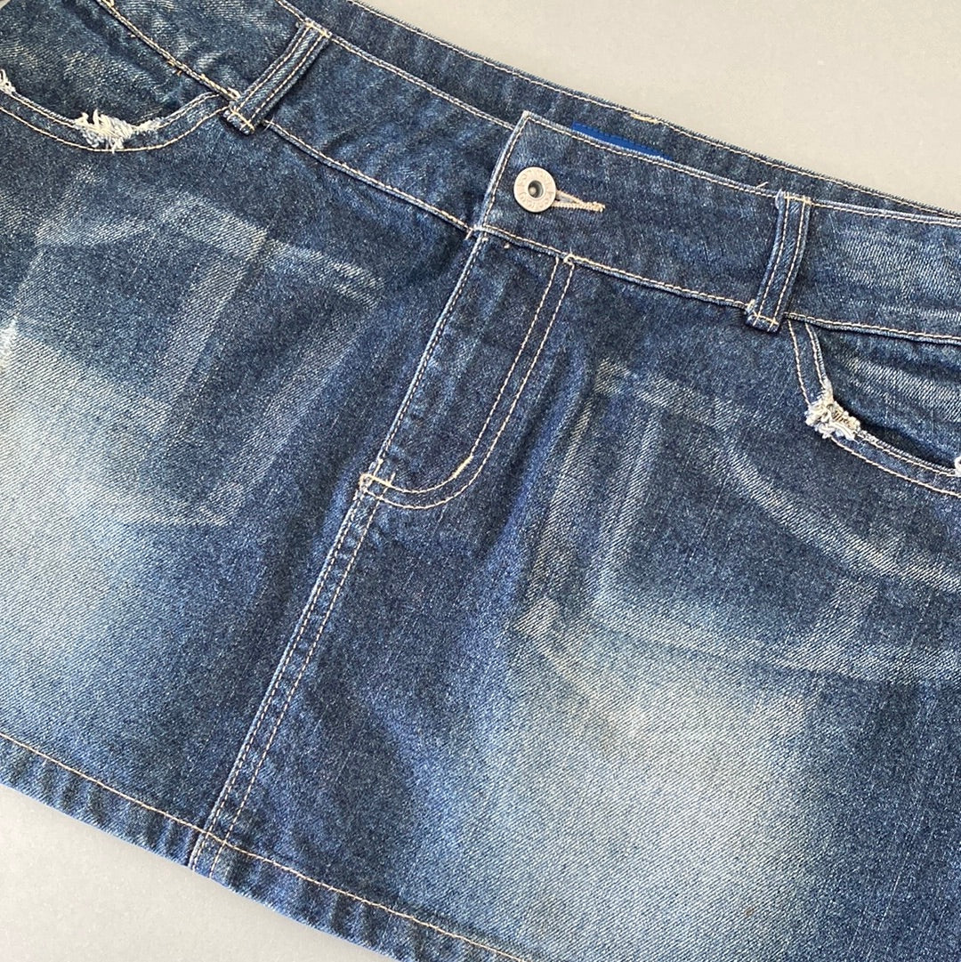roxy denim mini skirt