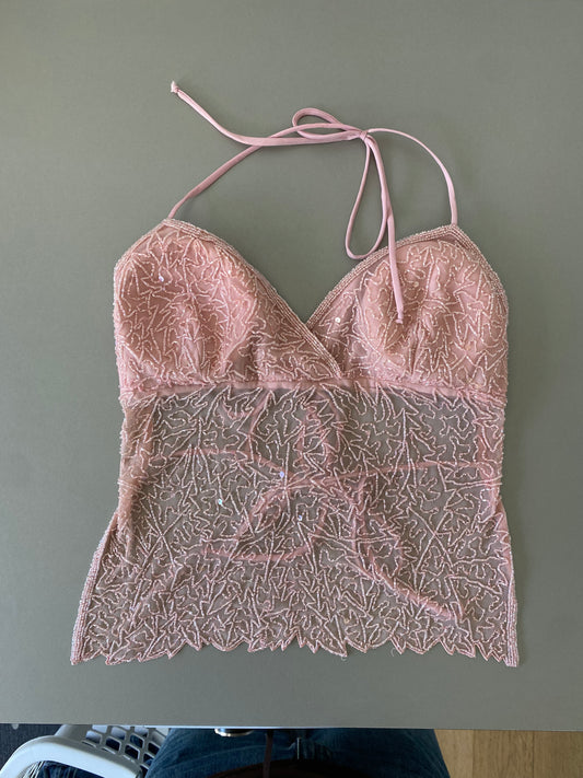 gorgeous pink bedazzeled top