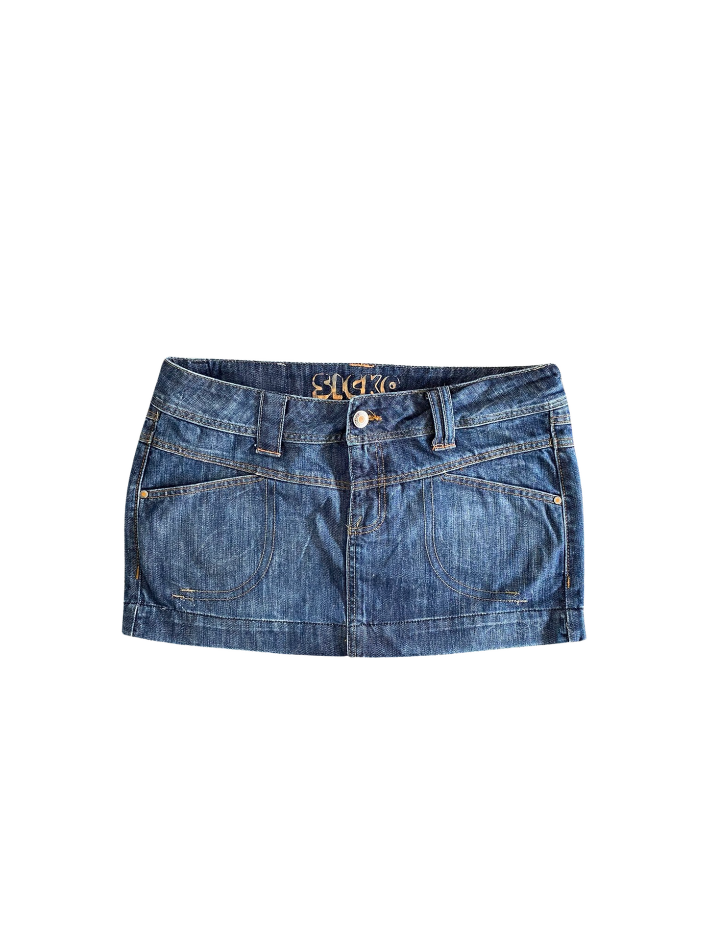 denim mini skirt