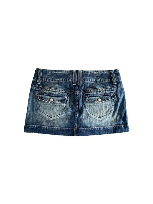 american eagle denim mini skirt