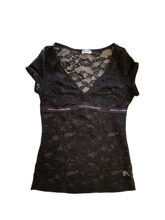 dolce and gabbana lace top