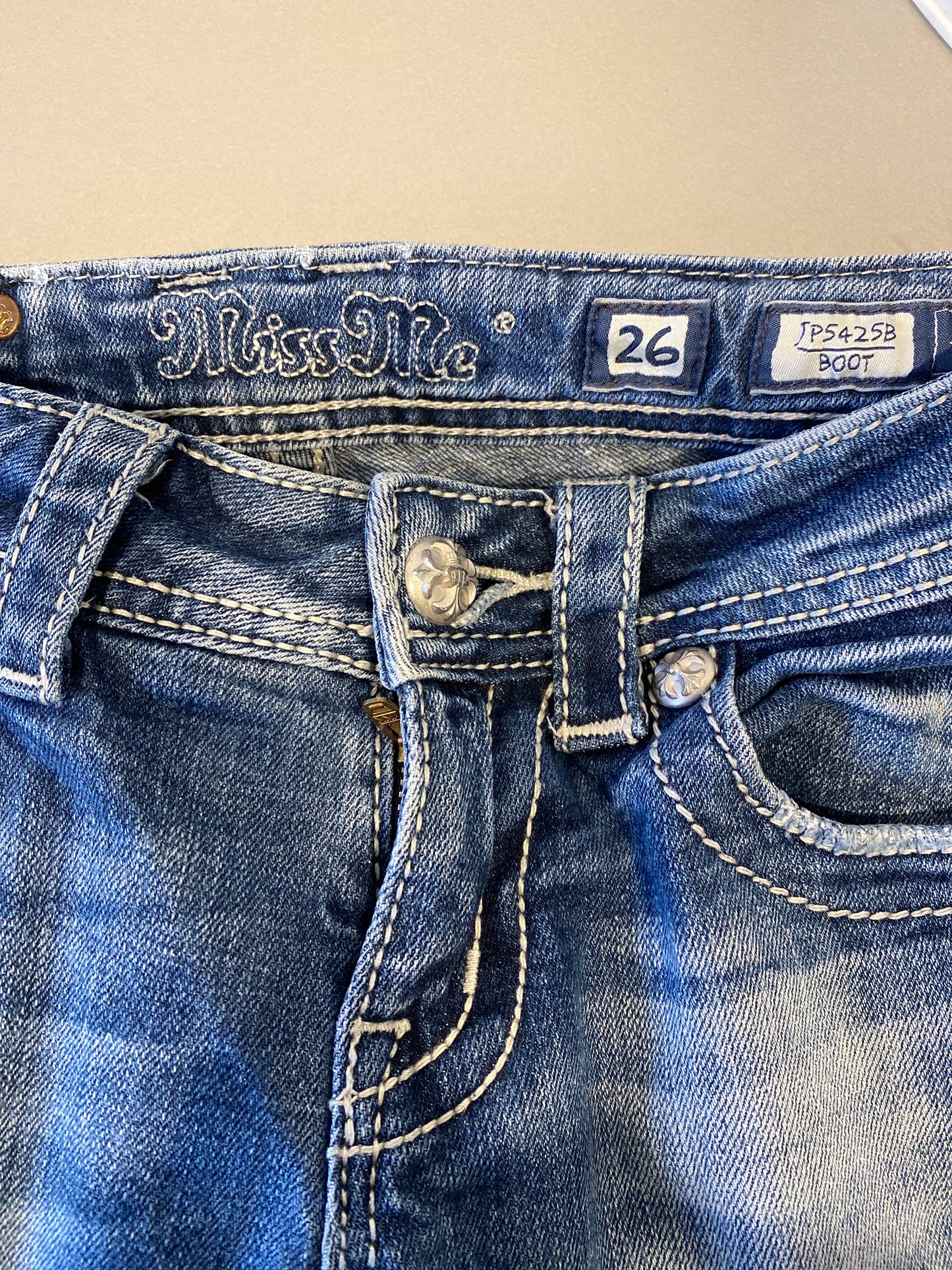miss me angel wing bootcut jeans