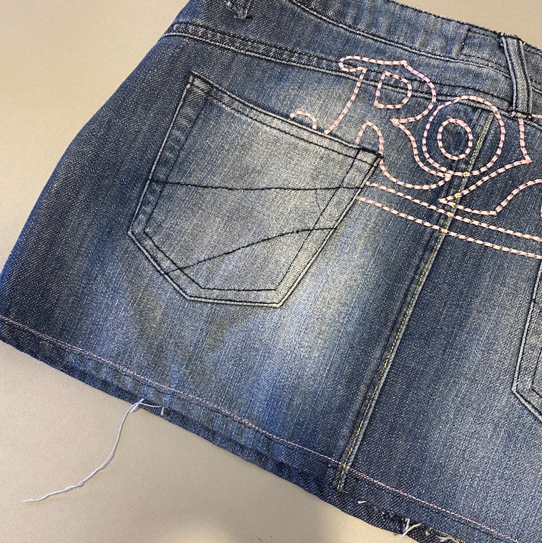 ♡ roxy denim mini skirt ♡