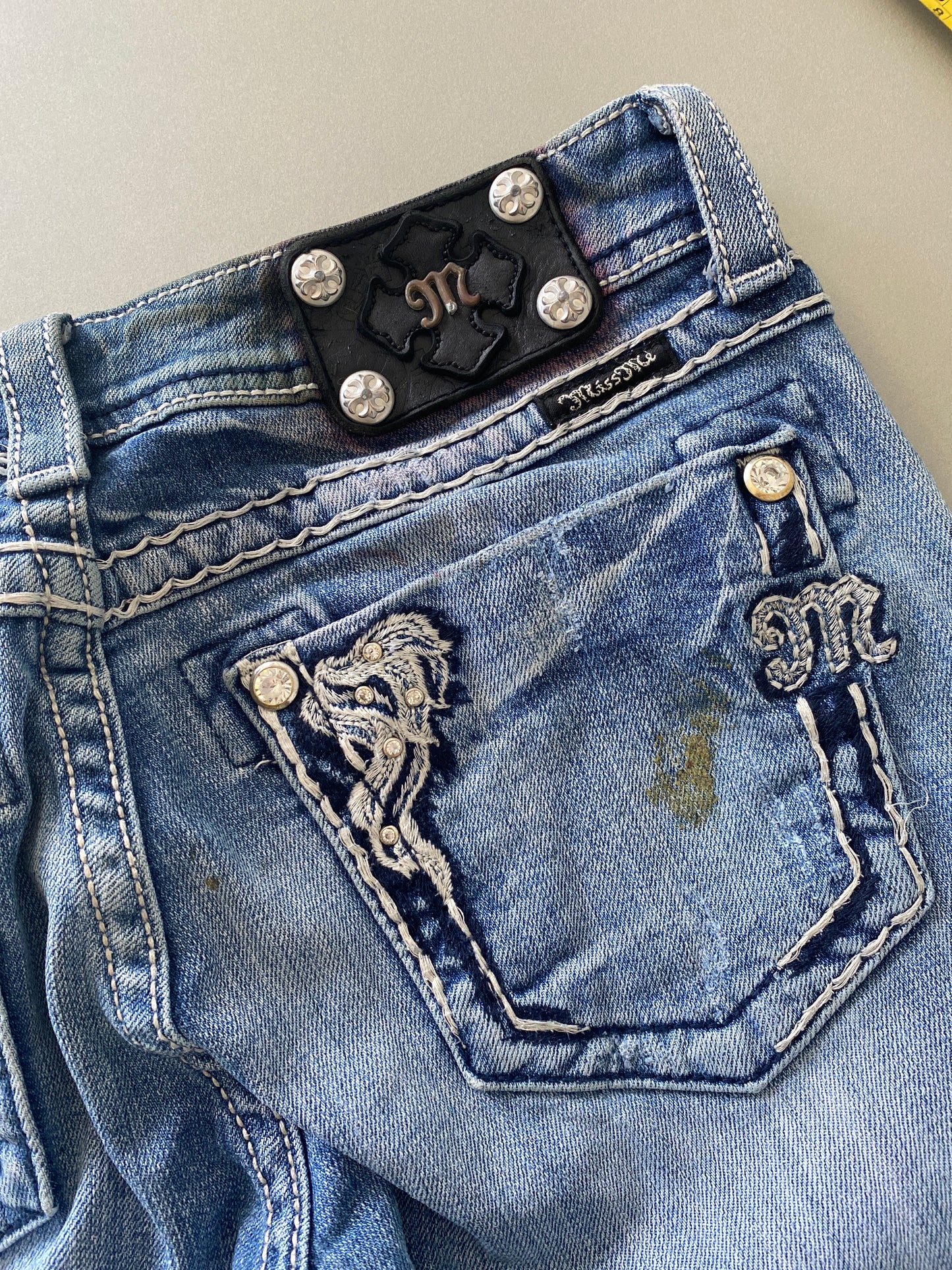 miss me angel wing bootcut jeans
