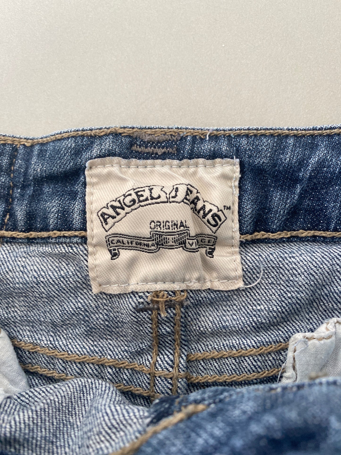 angel jeans denim mini skirt