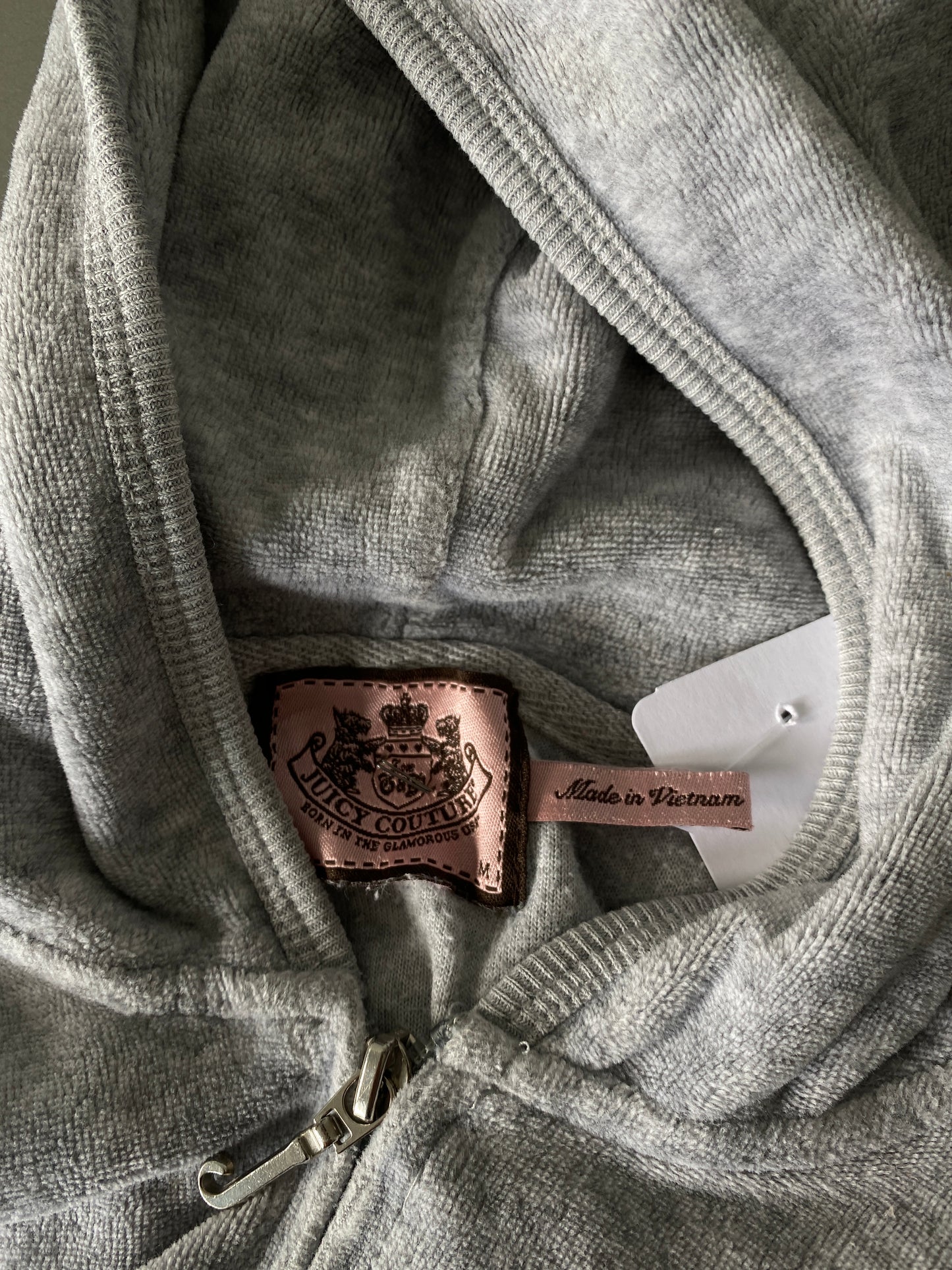grey juicy couture zip up