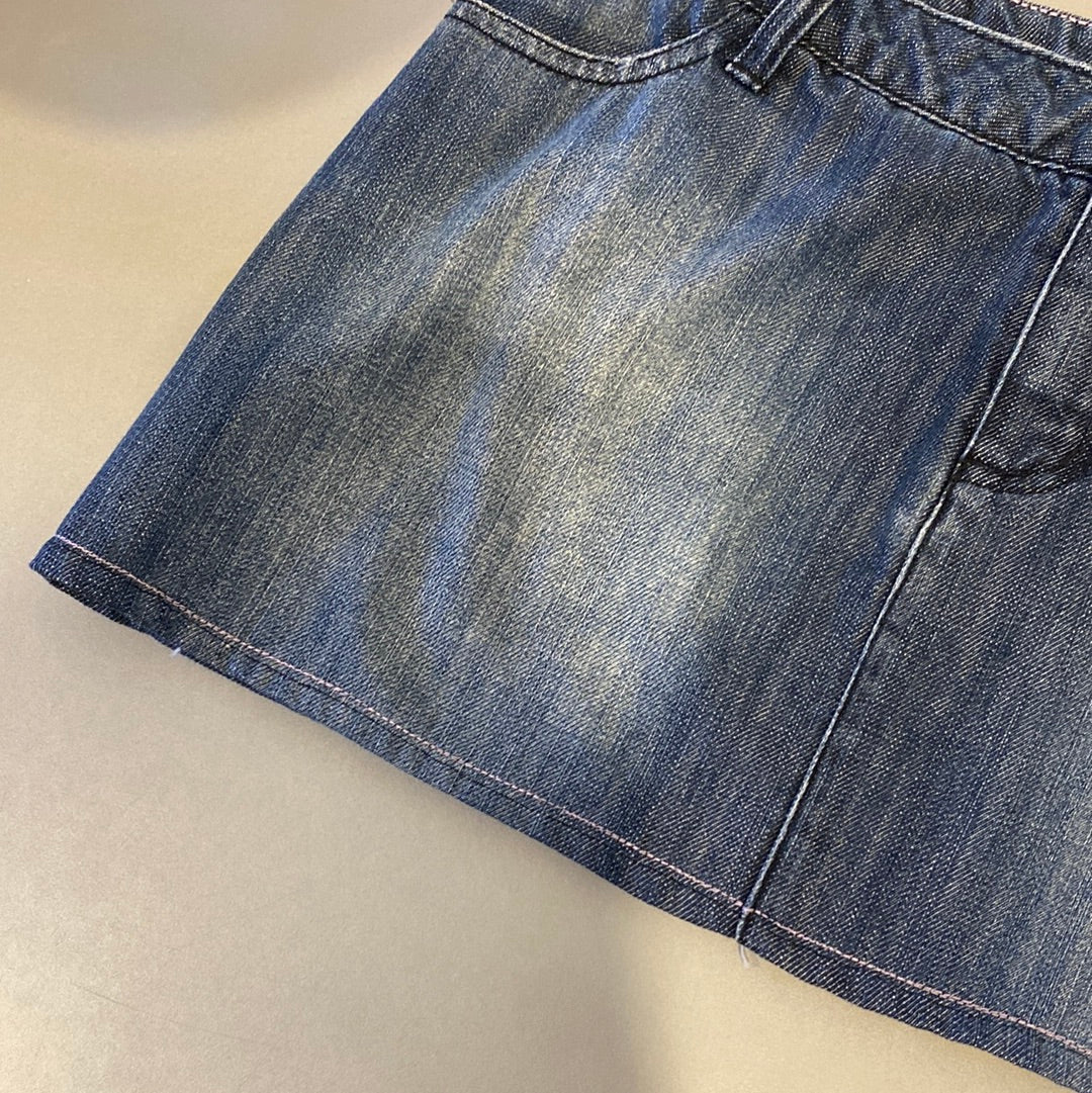 ♡ roxy denim mini skirt ♡