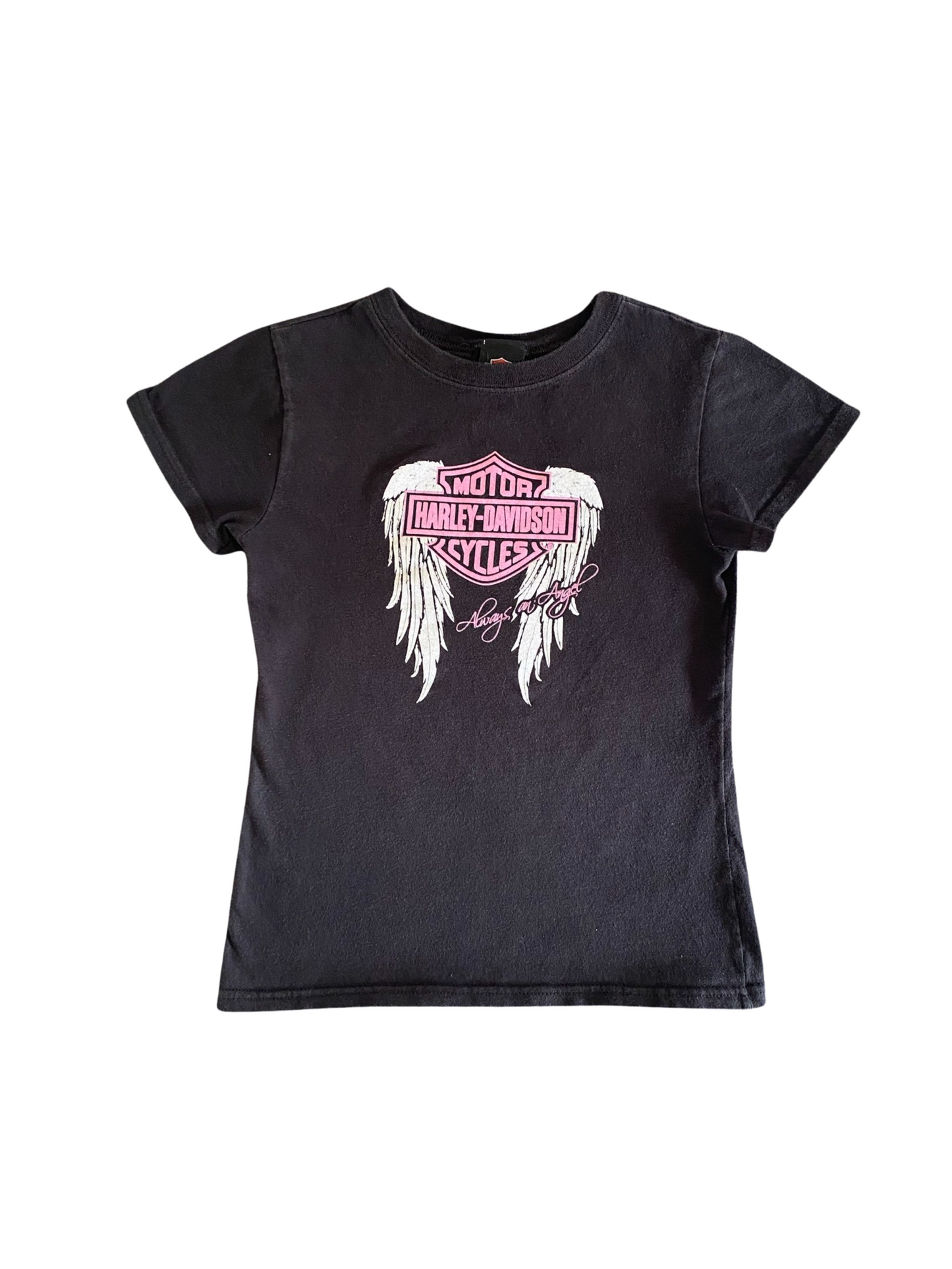 ♡ harley davidson angel wing baby tee ♡